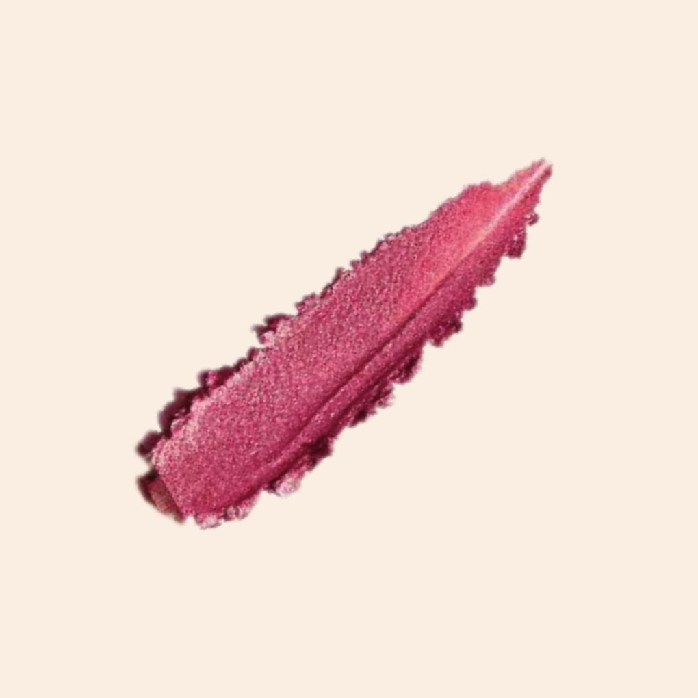 Swatch of Oplenza Luminous Pressed Powder Blush in shade Passion- The best pressed powder blush.