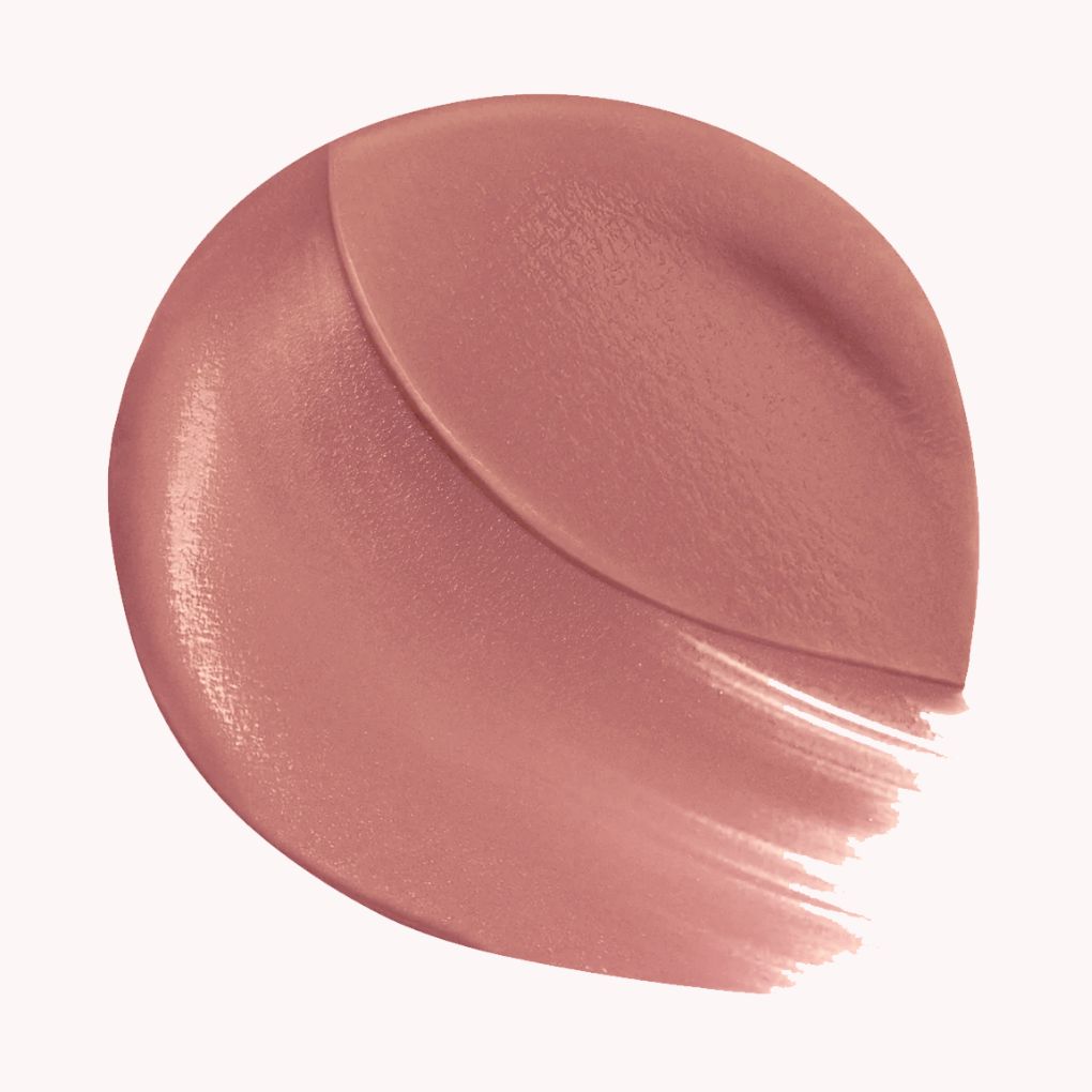 Swatch of Oplenza Opulent Longwear Matte liquid lipstick in shade 02 Poise - Highly pigmented, waterproof vegan liquid matte with smooth velvety finish
