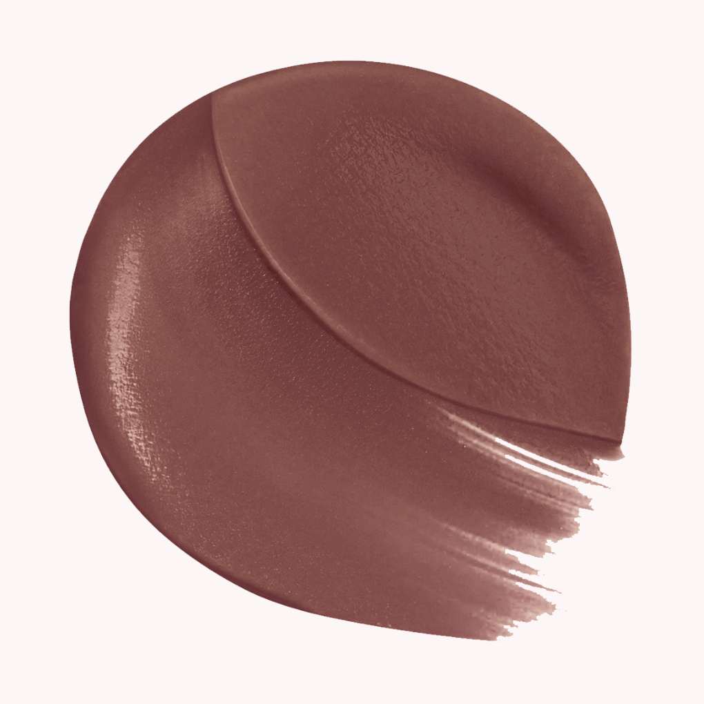 Swatch of Oplenza Opulent Longwear Matte liquid lipstick in shade 03 Sable - Highly pigmented, waterproof vegan liquid matte with smooth velvety finish