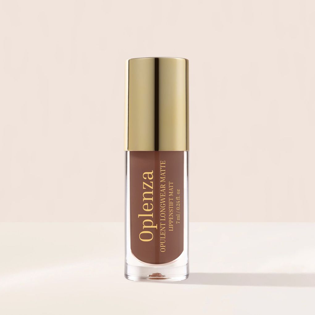 Oplenza Opulent Longwear Matte Liquid Lipstick- best matte vegan lipstick in shade 04 Dune