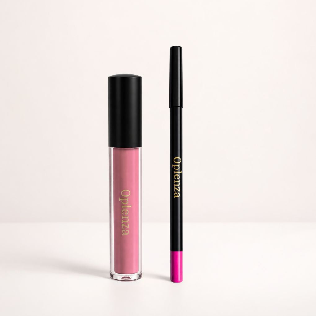 Oplenza Opulent Matte Lip Kit: the best duo of liquid lipstick and lip liner—smudge-proof, long-lasting, highly pigmented, with no flaking or heavy feel—Shade 04 Magenta