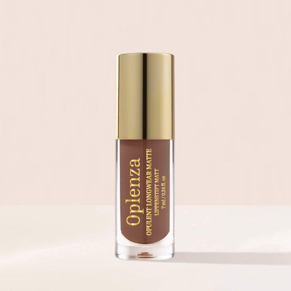 Oplenza Opulent Longwear Matte Liquid Lipstick- best matte vegan lipstick in shade 04 Dune