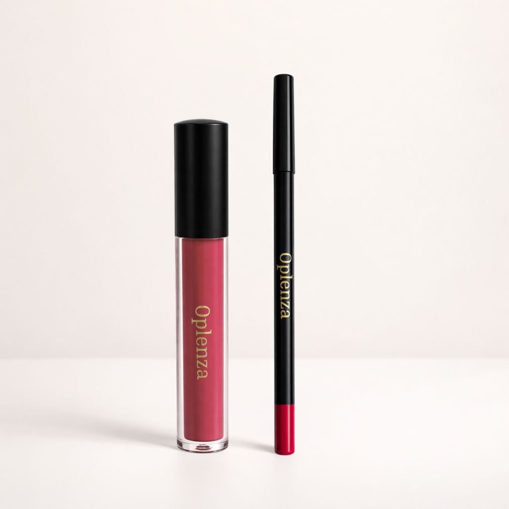 Oplenza Opulent Matte Lip Kit: the best duo of liquid lipstick and lip liner—smudge-proof, long-lasting, highly pigmented, with no flaking or heavy feel—Shade 05 Sultry