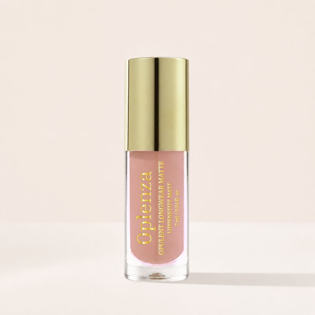 Oplenza Opulent Longwear Matte Liquid Lipstick- best matte vegan lipstick in shade 06 Roselle.