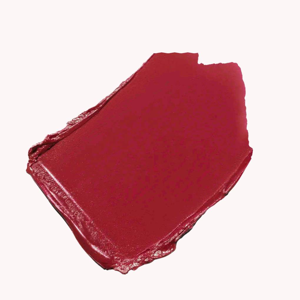 Swatch of Oplenza Icon Moisture Lipstick in shade 06 Ruby Moist - the best hydrating lipstick