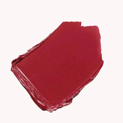 Swatch of Oplenza Icon Moisture Lipstick in shade 06 Ruby Moist - the best hydrating lipstick