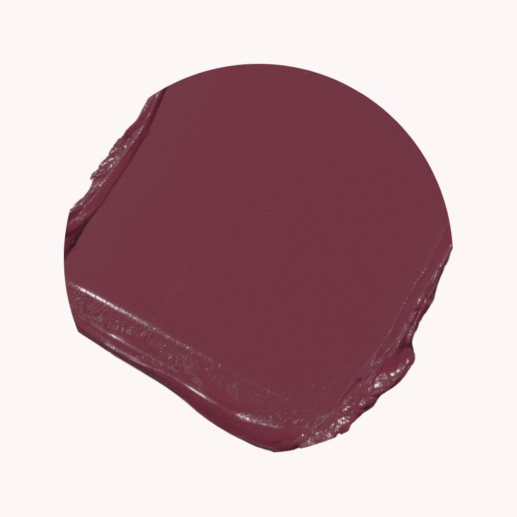 Swatch of Oplenza Icon Matte Lipstick in shade 08 Wine Icon, best drugstore lipstick long-lasting
