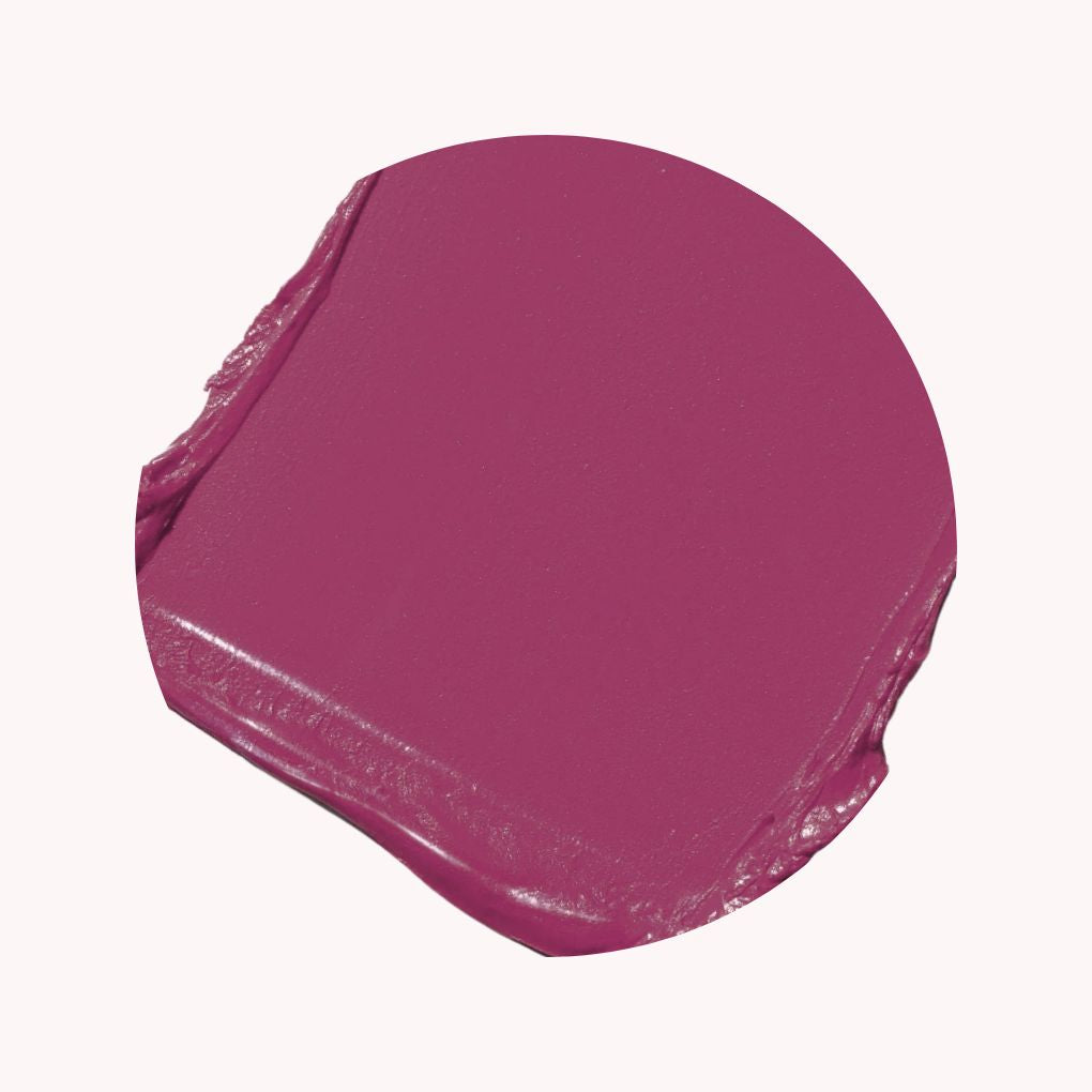 Swatch of Oplenza Icon Matte Lipstick in shade 09 Plum Icon, best drugstore lipstick long-lasting