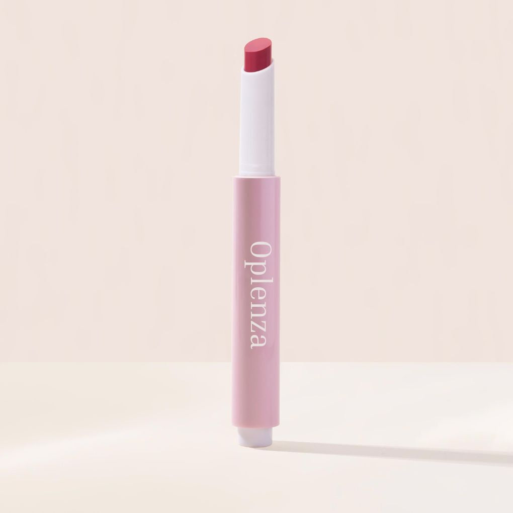 Oplenza Hydrating Dewy Lip Balm in Shade 10 Berry, moisturizing tinted lip balm