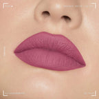 A close-up of a woman's lips showcasing the best liquid matte lipstick kit—ultra-pigmented, smudge-proof, and long-lasting—in shade 12 Plum