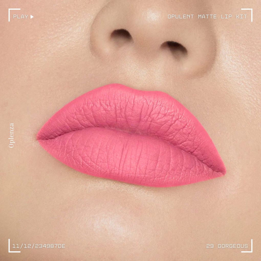 A close-up of a woman's lips showcasing the best liquid matte lipstick kit—ultra-pigmented, smudge-proof, and long-lasting—in shade 17 Lovely