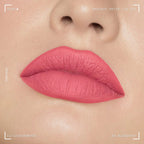 A close-up of a woman's lips showcasing the best liquid matte lipstick kit—ultra-pigmented, smudge-proof, and long-lasting—in shade 23 Bloodshot