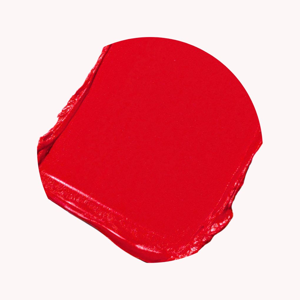 Swatch of Oplenza Icon Matte Lipstick in shade 24 Coral Icon, best drugstore lipstick long-lasting