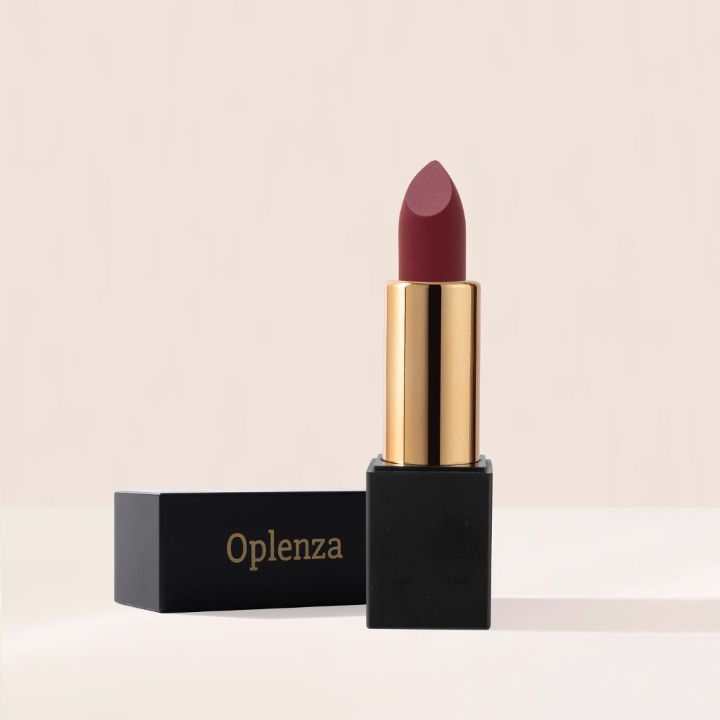Oplenza Signature Matte Lipstick - Bold, smooth texture, luxury beauty, smudge-proof matte lipstick for a flawless beauty look.
