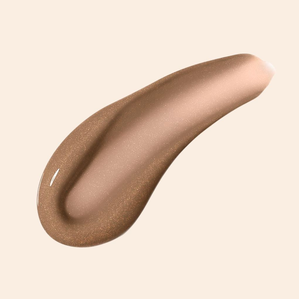 Oplenza Opulent Lustre Gloss Swatch - Bronze, makeup essentials, dewy glow, radiant look lip gloss for a radiant, long-lasting makeup look
