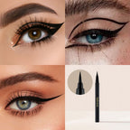 Close-up eye makeup using Oplenza Perfect Strokes Liquid Eyeliner, Brush