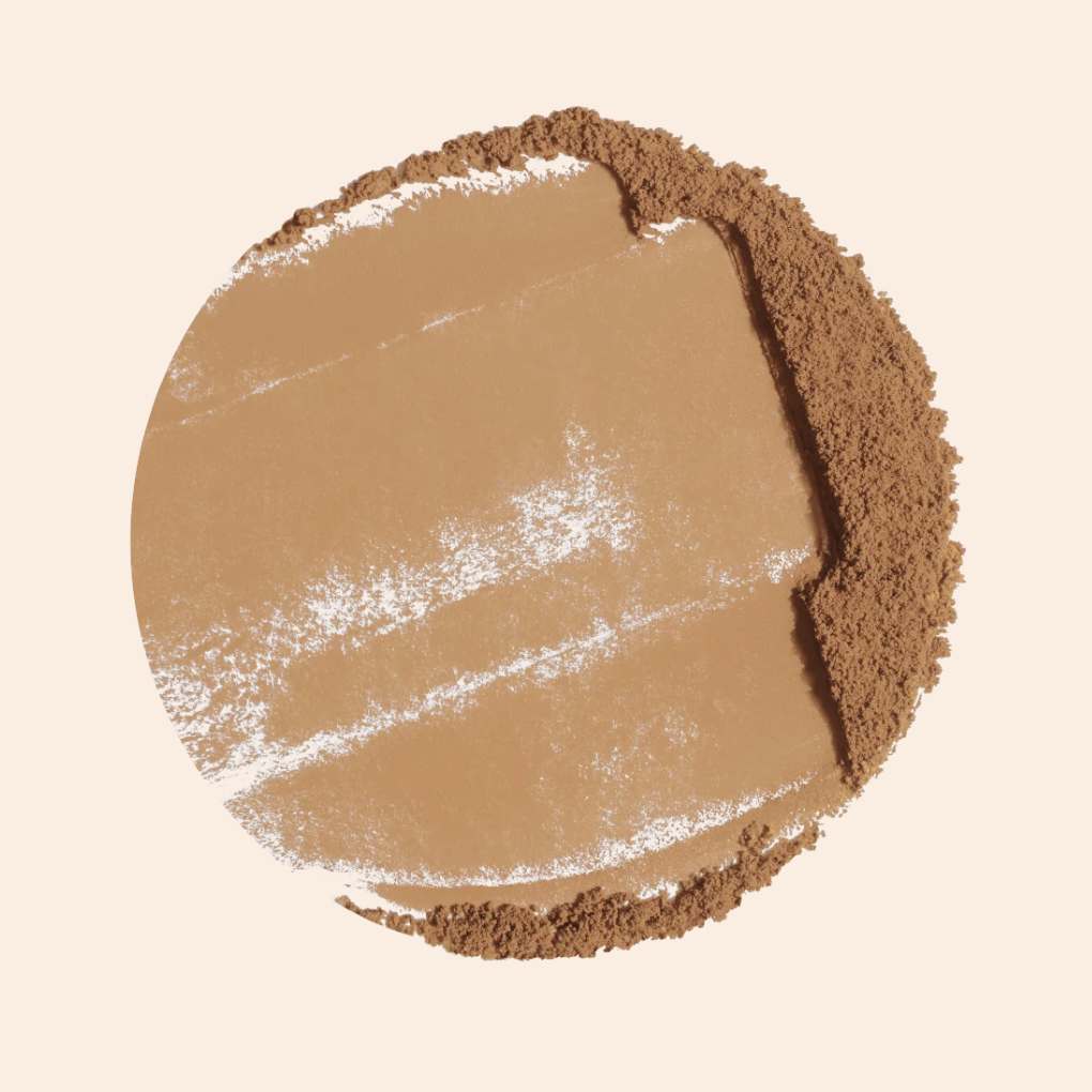 Oplenza Natural Veil Setting Powder swatch - Cacao, comfortable wear, natural finish, bold color setting powder for a radiant, long-lasting makeup look

