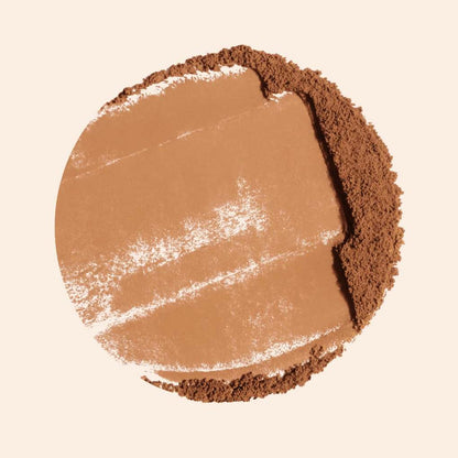 Oplenza Natural Veil Setting Powder swatch - Caramel, smooth texture, cruelty-free, natural finish setting powder for a radiant, long-lasting makeup look
