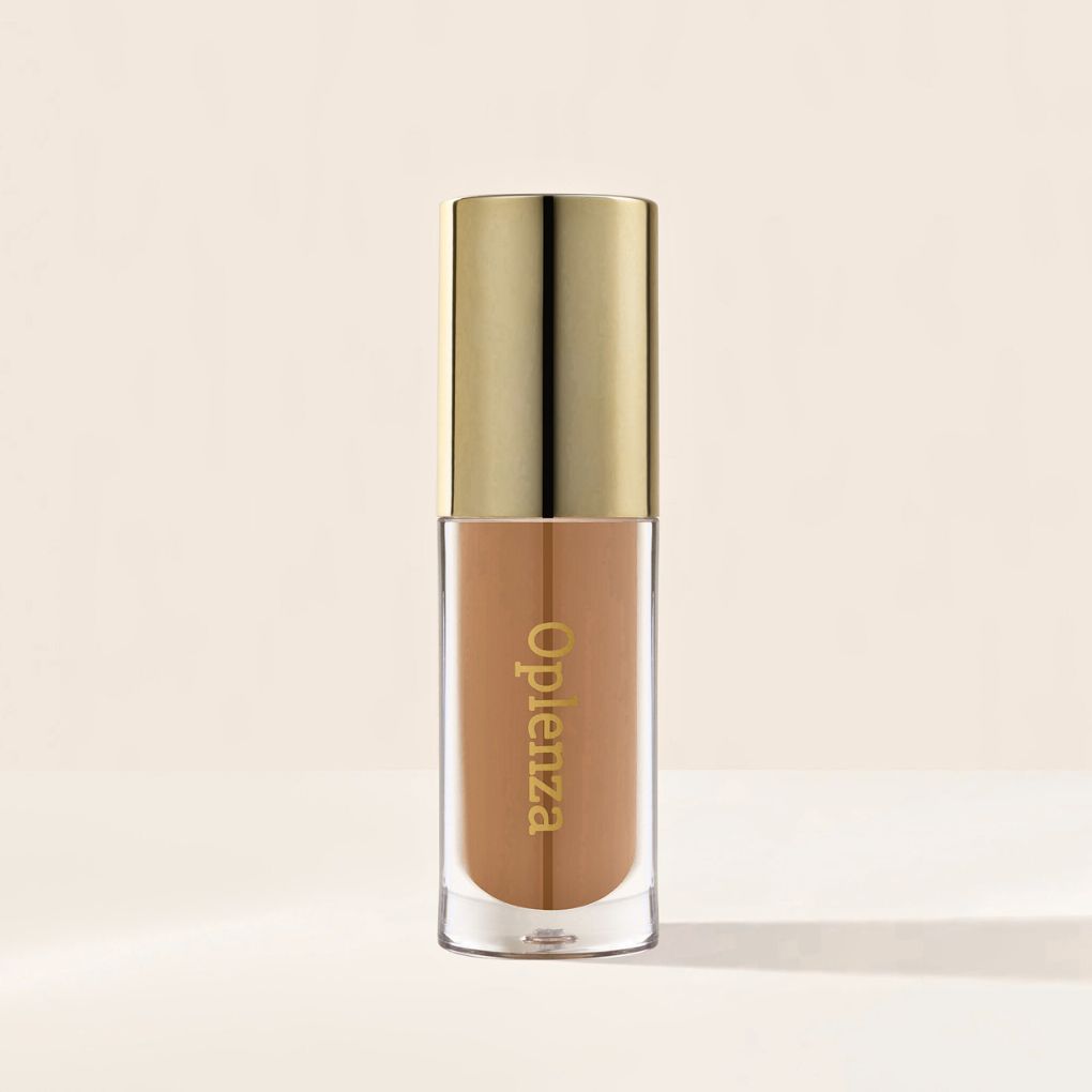 Oplenza Opulent Lustre Gloss - Champagne, lightweight feel, vegan makeup, flawless complexion lip gloss for a flawless, radiant beauty look.
