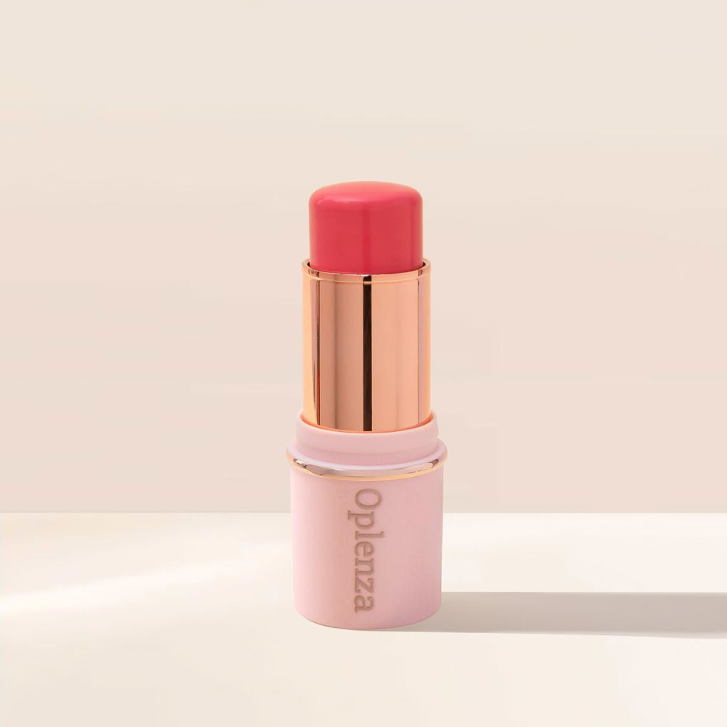Oplenza Blush Stick - Cherish, luxury makeup, blush stick for fuller cheeks, dewy glow blush stick for a radiant, long-lasting look