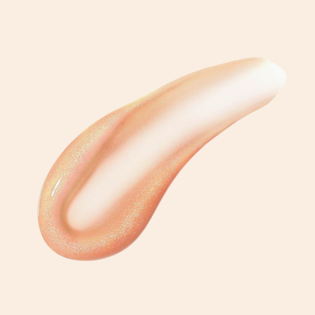 Oplenza Opulent Lustre Gloss Swatch - Dawn, hydrating, luxury makeup, smudge-proof lip gloss for a radiant, long-lasting makeup look
