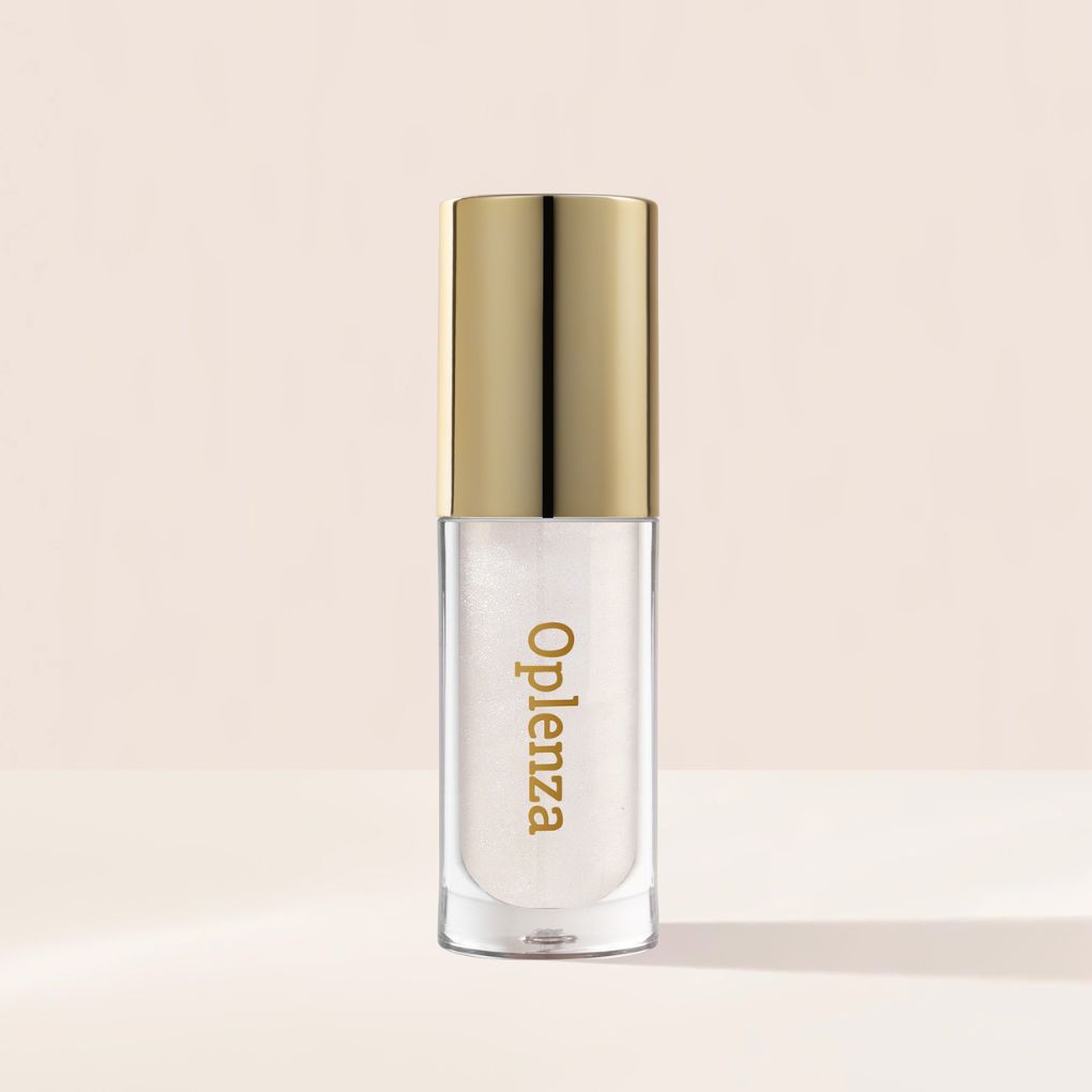 Oplenza Opulent Lustre Gloss - Diamond Milk, high pigment payoff, trend-forward shade, hydrating texture lip gloss for a flawless, radiant beauty look.
