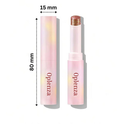 Oplenza Crystal Jelly Glitter Stick-dimensions, Jelly glitter highlighter on cheekbones and nose bridge
Shade: Orchid Aura, Tulip Twist, Moonglow Mink, Lavender Glow, Sunbeam Sparkle, Sparkle Surge