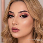 Oplenza Easy Glam Eyeshadow Palette "Gold Time" applied on eyes creating an effortless glam look with seamless blending and natural dimension
