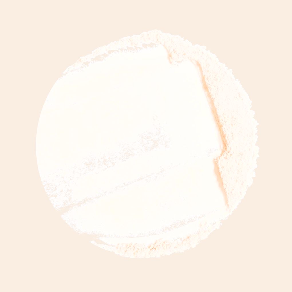 Oplenza Natural Veil Setting Powder swatch - Ivory, hydrating, lasting formula, luxury makeup setting powder for a radiant, long-lasting makeup look
