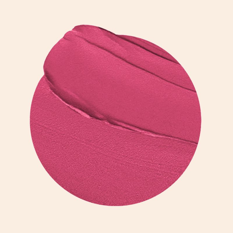 Oplenza Signature Matte Lipstick swatch - Joyful, glam look, highly pigmented matte lipstick for a long-lasting makeup look
