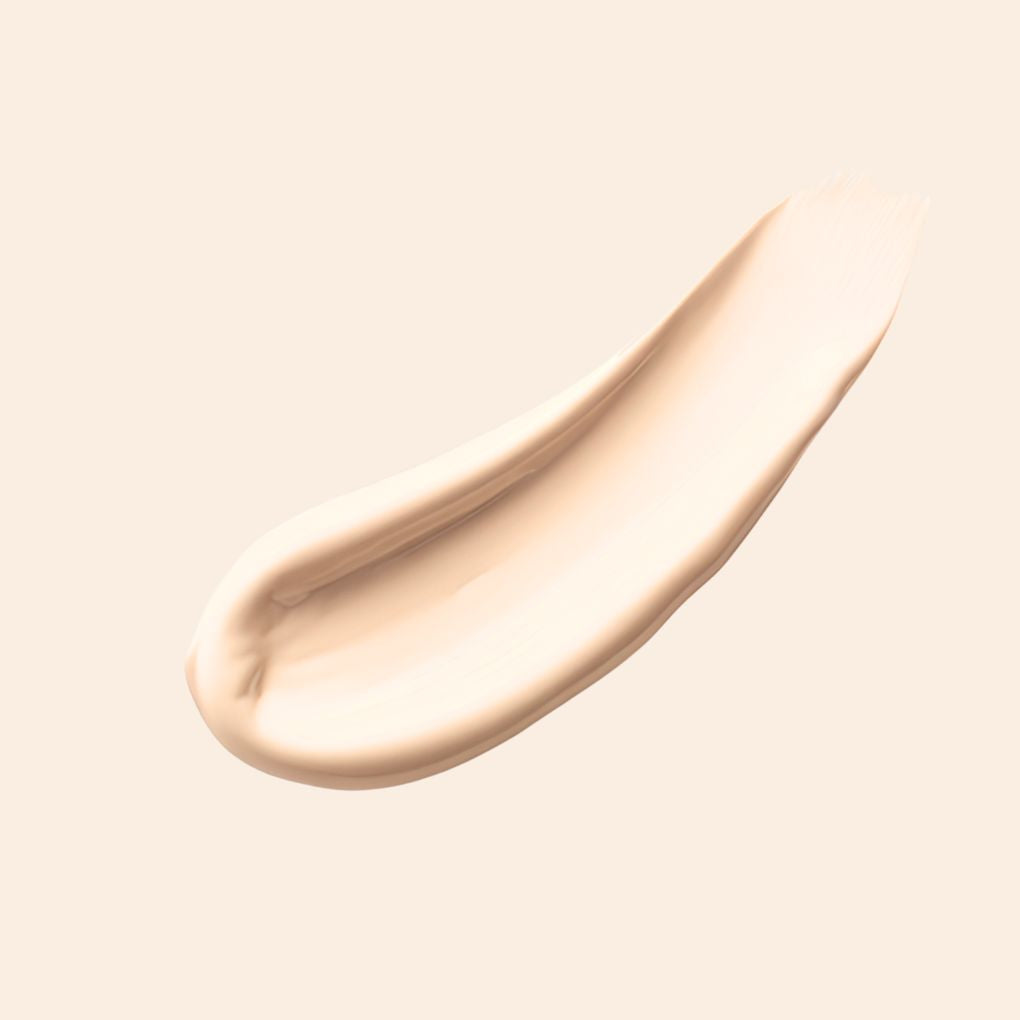 Swatch of Oplenza Weightless longwear liquid foundation in shade L16-120N, best foundation for makeup.
