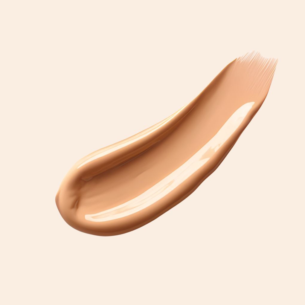 Swatch of Oplenza Weightless longwear liquid foundation in shade L21-260W, best makeup foundation for an even complexion.