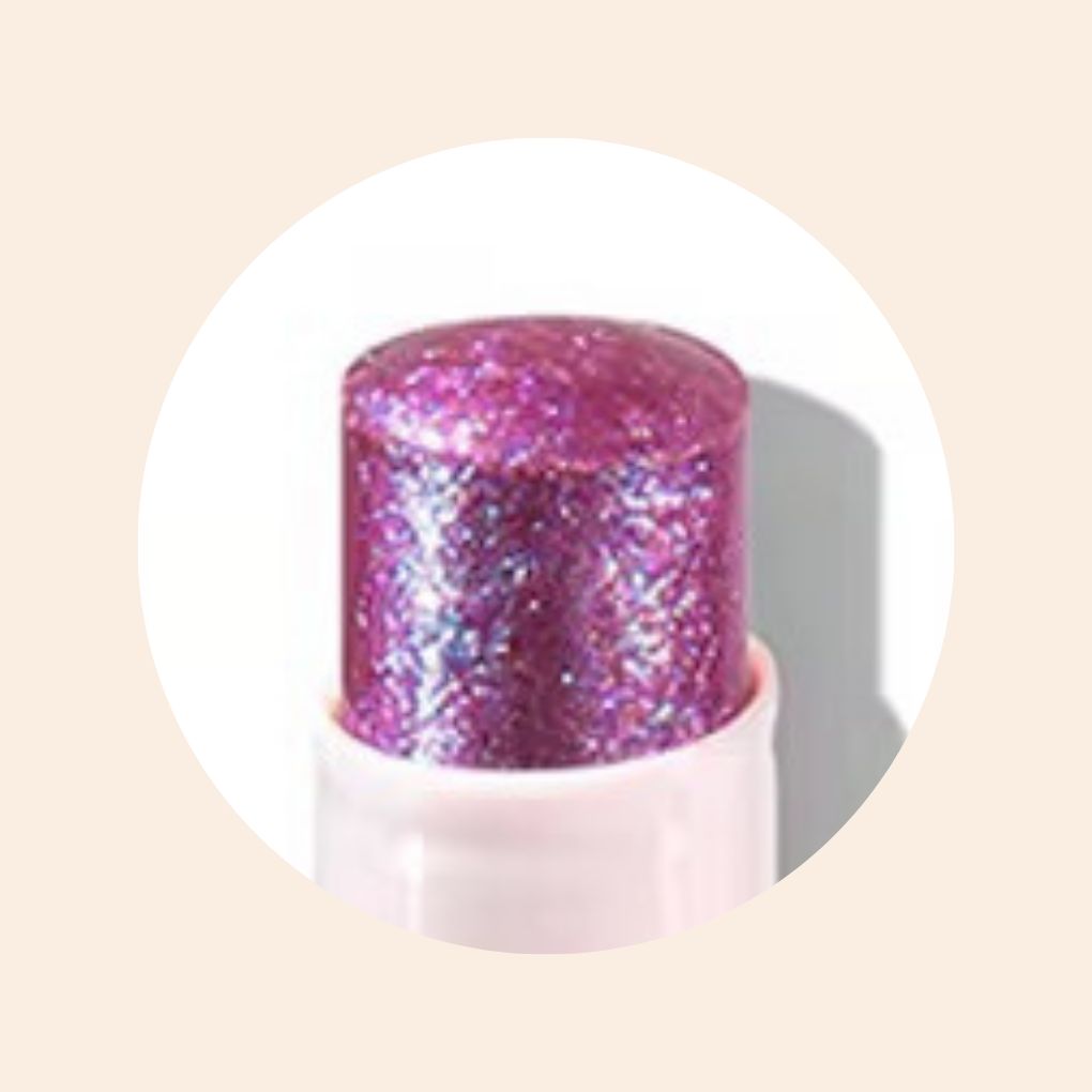 Close-up of Oplenza Crystal Jelly Glitter Stick in shade Lavender Glow-the best jelly glitter stick eyeshadow