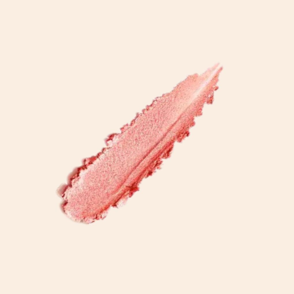 Swatch of Oplenza Luminous Pressed Powder Blush in shade Mood-best radiant blush