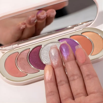 Oplenza Easy Glam Eyeshadow Palette "Moonlight" with smooth, blendable talc-free vegan eyeshadows for effortless everyday and glam eye looks