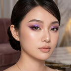Oplenza Easy Glam Eyeshadow Palette "Moonlight" applied on eyes creating an effortless glam look with seamless blending and natural dimension