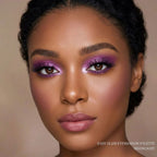 Oplenza Easy Glam Eyeshadow Palette "Moonlight" applied on eyes creating an effortless glam look with seamless blending and natural dimension