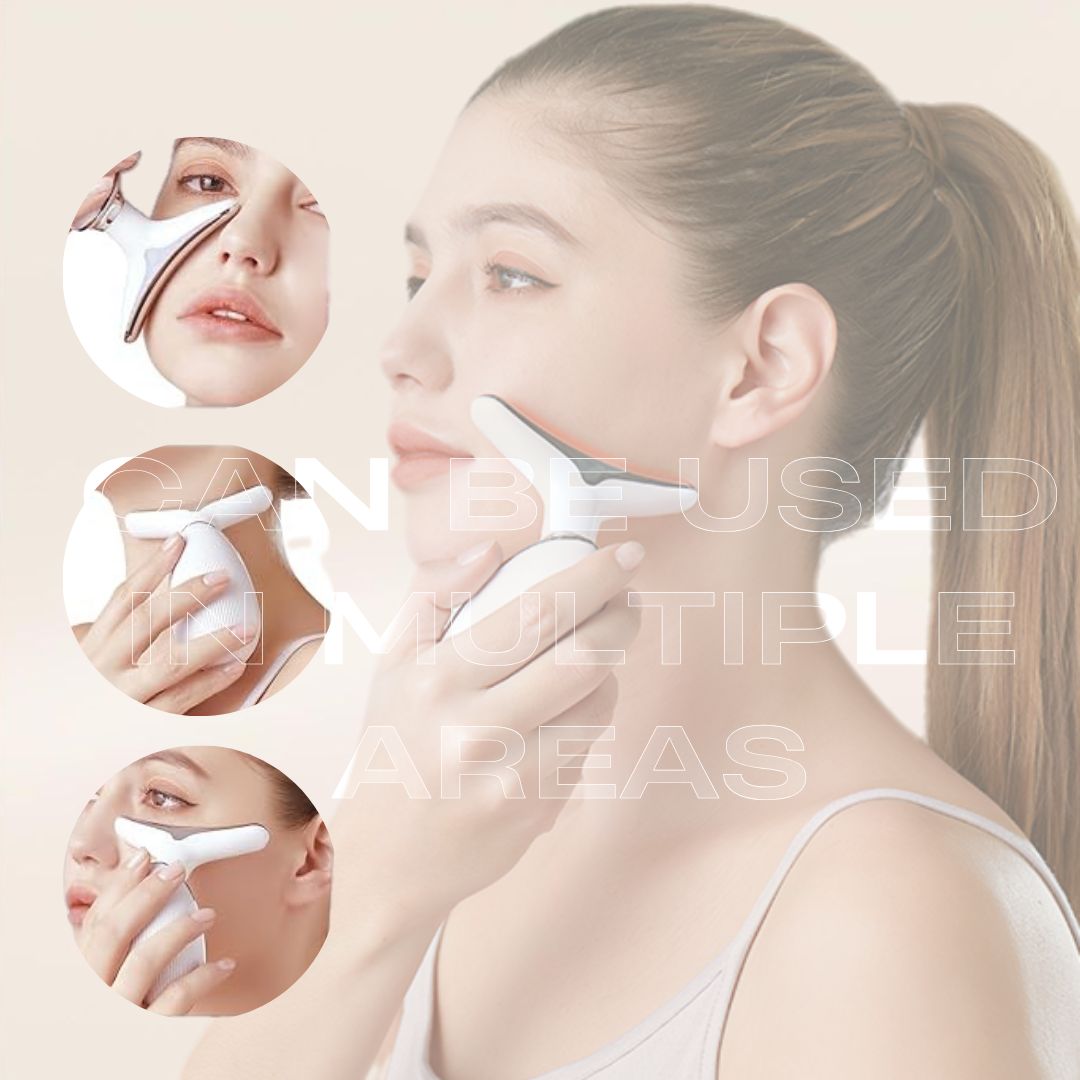 Oplenza face and neck massager device, high frequency vibration massager for face and neck