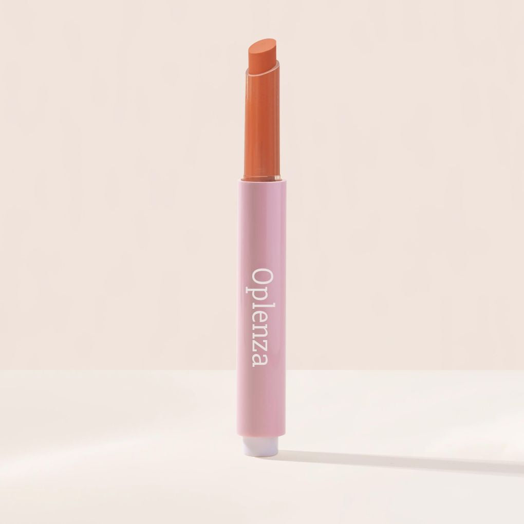 Oplenza Hydrating Dewy Lip Balm - Peachie, bold color payoff, high pigment payoff, smooth texture lip balm for a flawless, radiant beauty look.

