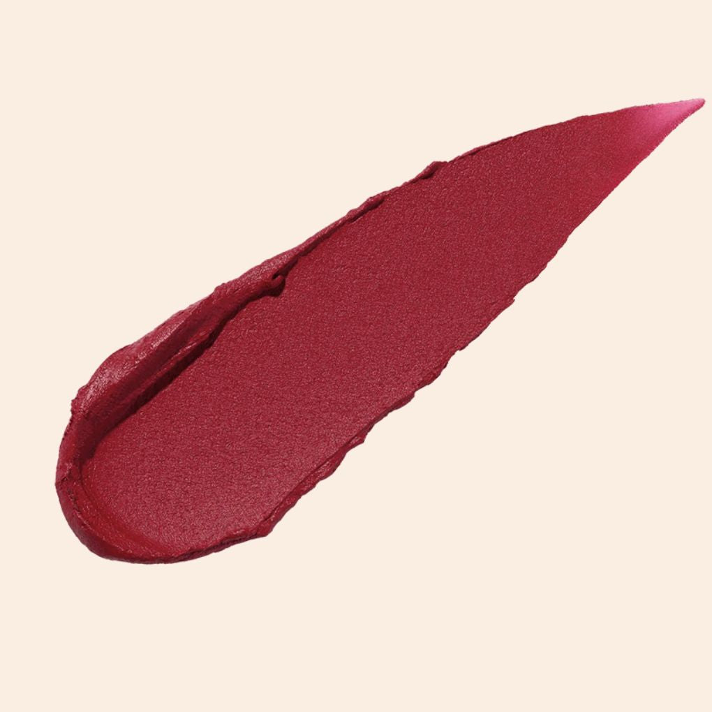 Oplenza Velvet Liquid Lipstick swatch - Plum Portrait, highly pigmented, lasting formula, glam look velvet liquid lipstick for a radiant, long-lasting makeup look
