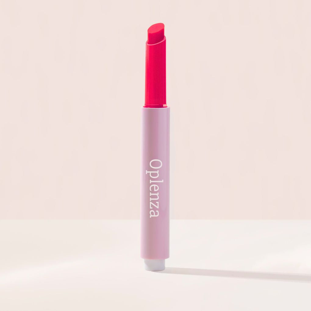Oplenza Hydrating Dewy Lip Balm - Popstar, makeup must-have, bold color payoff, skin-friendly ingredients lip balm for a flawless, radiant beauty look.
