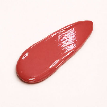 Swatch of Oplenza Signature Ultra Shine Lip Gloss in shade Retro - Best nude lip gloss.