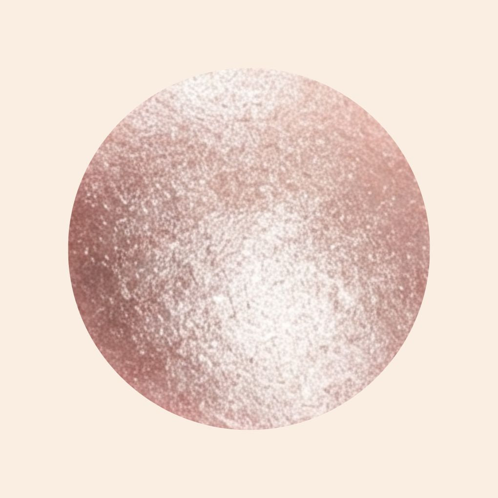 Swatch of Oplenza Silky Touch Highlighter in shade Rose - pressed powder highlighter, luminous glow.