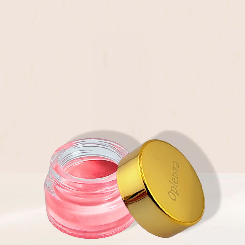 Oplenza Luminous Touch Cream Blush - Rose, vegan makeup, radiant skin, bold color payoff cream blush for a radiant beauty look.
