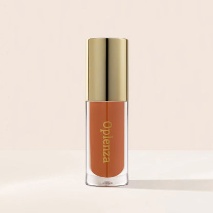 Oplenza Opulent Lustre Gloss - Sienna, cruelty-free cosmetics, hydrating texture, smooth texture lip gloss for a flawless, radiant beauty look.
