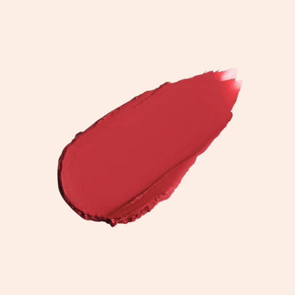 Swatch of Oplenza Signature Moist-Matte Lipstick in shade 10 Red Standard-The Best soft and moist-matte lipstick texture