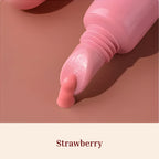 Oplenza Obsession Glass Lip Gloss applicator close-up, shade Strawberry