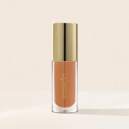 Oplenza Opulent Lustre Gloss - Toffee, vegan makeup, long-lasting wear, lightweight feel lip gloss for a flawless, radiant beauty look.
