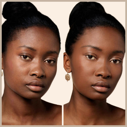 Before and After effect of Oplenza Opulent Concealer Palette - best concealer palette for a radiant, long-lasting makeup look
