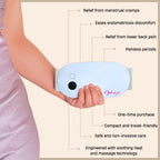 Oplenza period pain relief device - White, Soft Taupe; Heating pad for menstrual cramps 